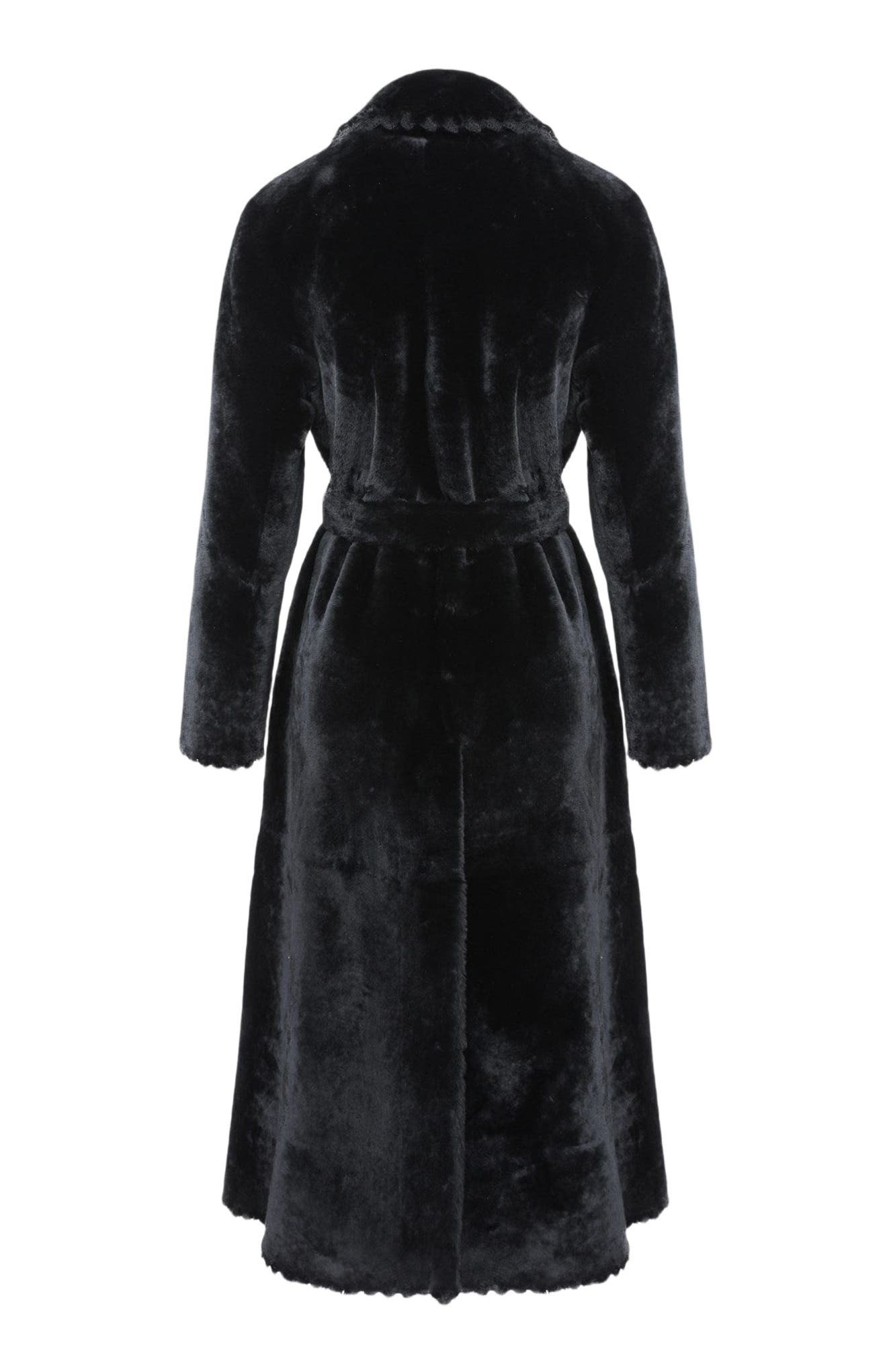 Reversible Genuine Shearling Long Coat - image 2