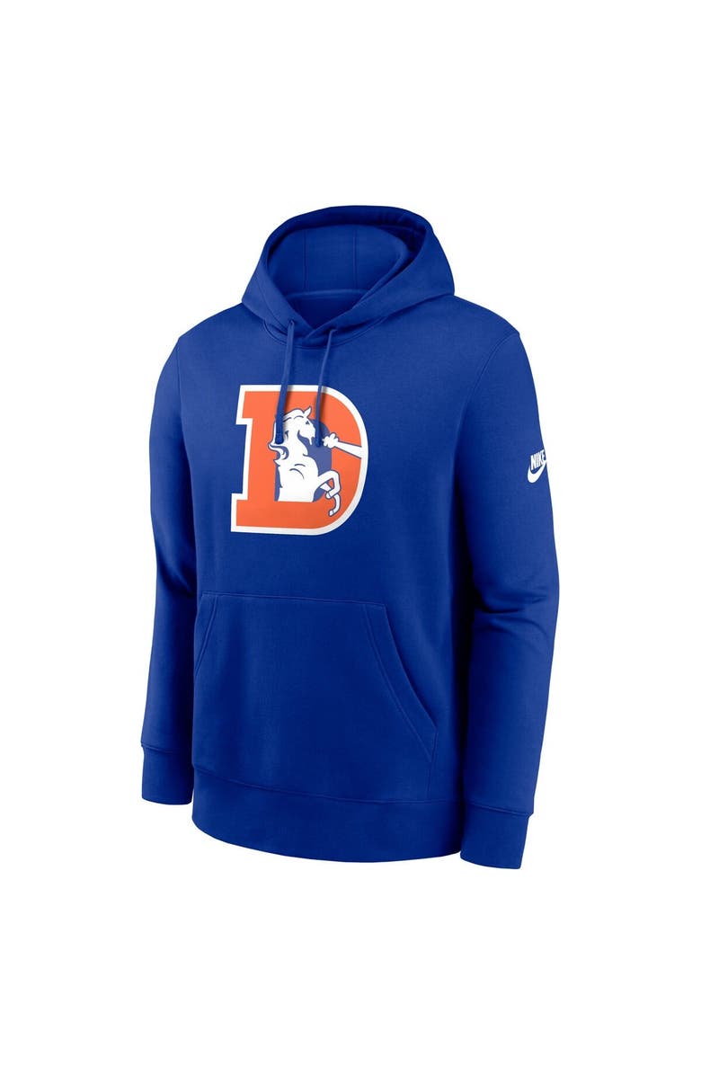 Nike Men's Nike Royal Denver Broncos Club Fleece Pullover Hoodie, Alternate, color, 