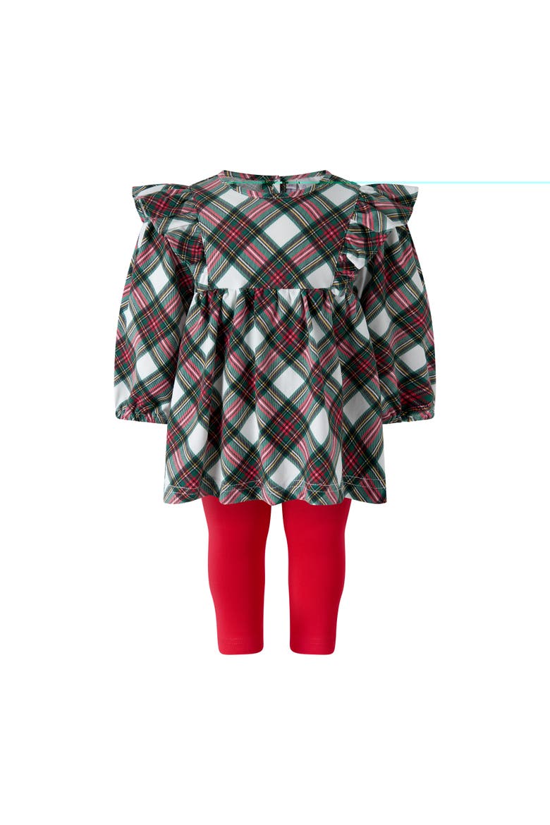 Tartan Top and Legging Set, Main, color, Red