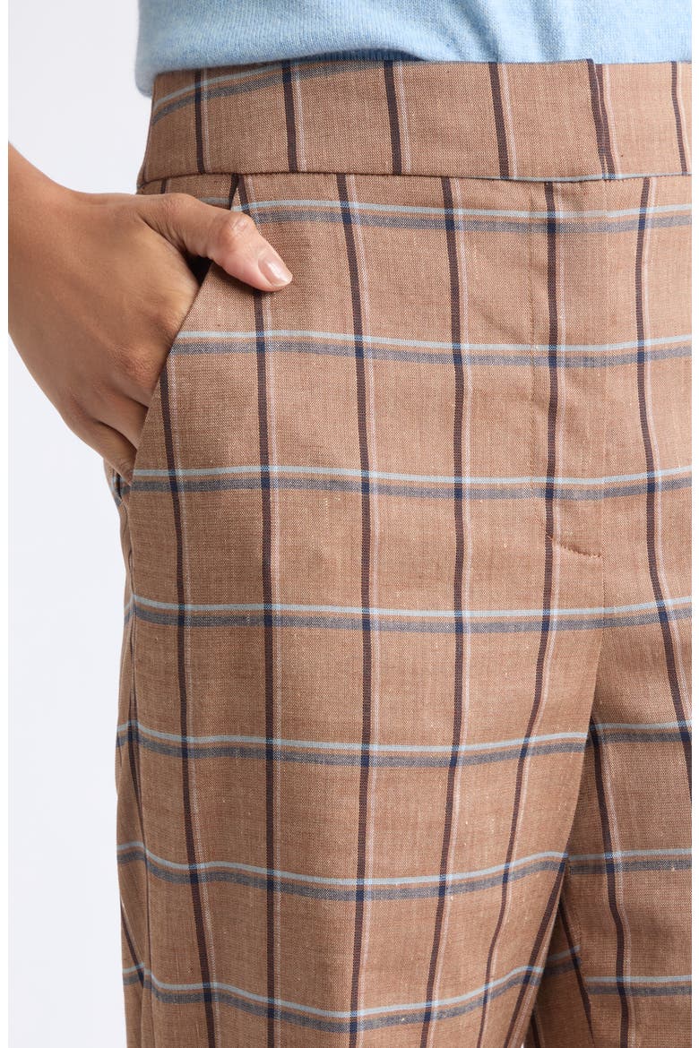 Tonelli Plaid Wide Leg Pants, Alternate, color, OCHRE MULTI