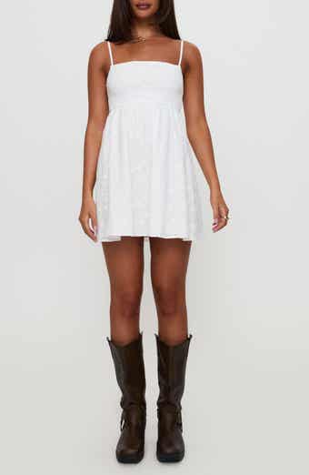 Princess Polly Casie Embroidered Cotton Mini Sundress