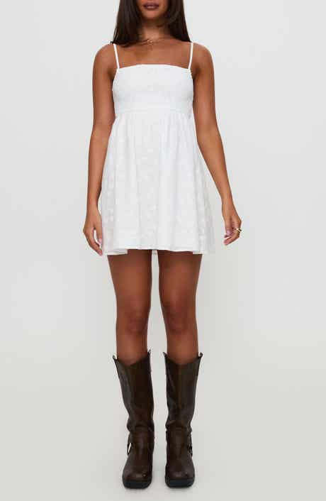 Princess Polly Casie Embroidered Cotton Mini Sundress