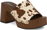 MIA Emmerie Genuine Calf Hair Platform Slide Sandal