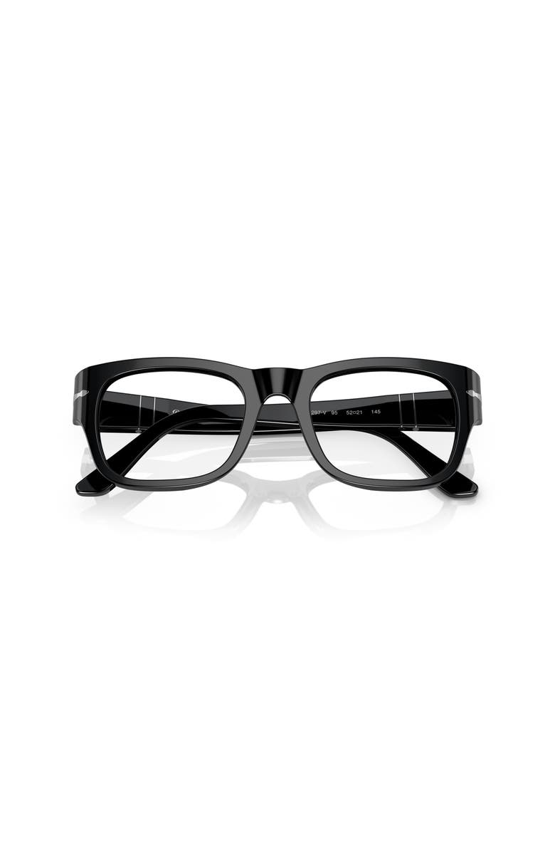 Persol 50mm Rectangle optical glasses, Alternate, color, Black