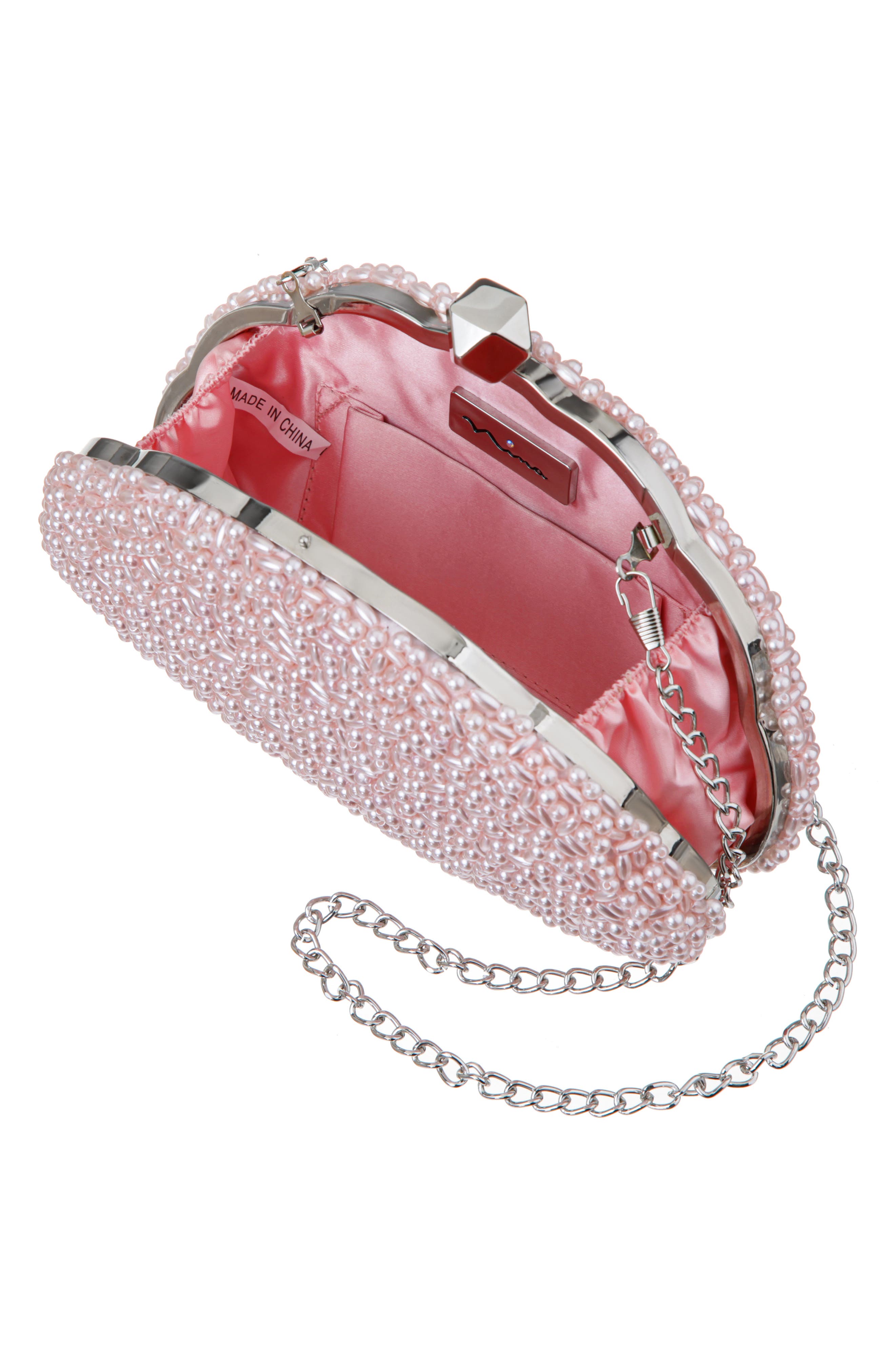 Hera Frame Clutch, Alternate, color, ICY PINK