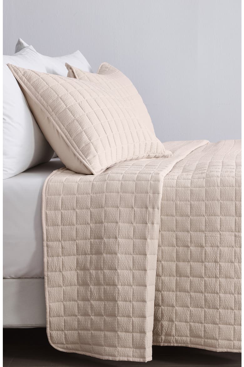 Seersucker Quilt Set, Alternate, color, BONE