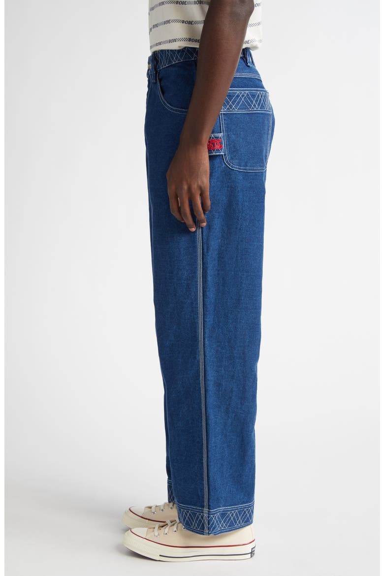 Embroidered Denim Knolly Brook Trousers (Men) | Nordstrom