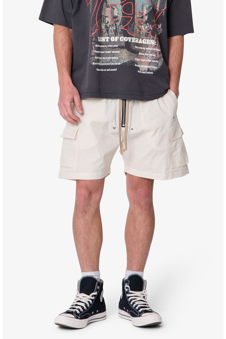 Mesh Mud Cargo Shorts, Alternate, color, OFF WHITE