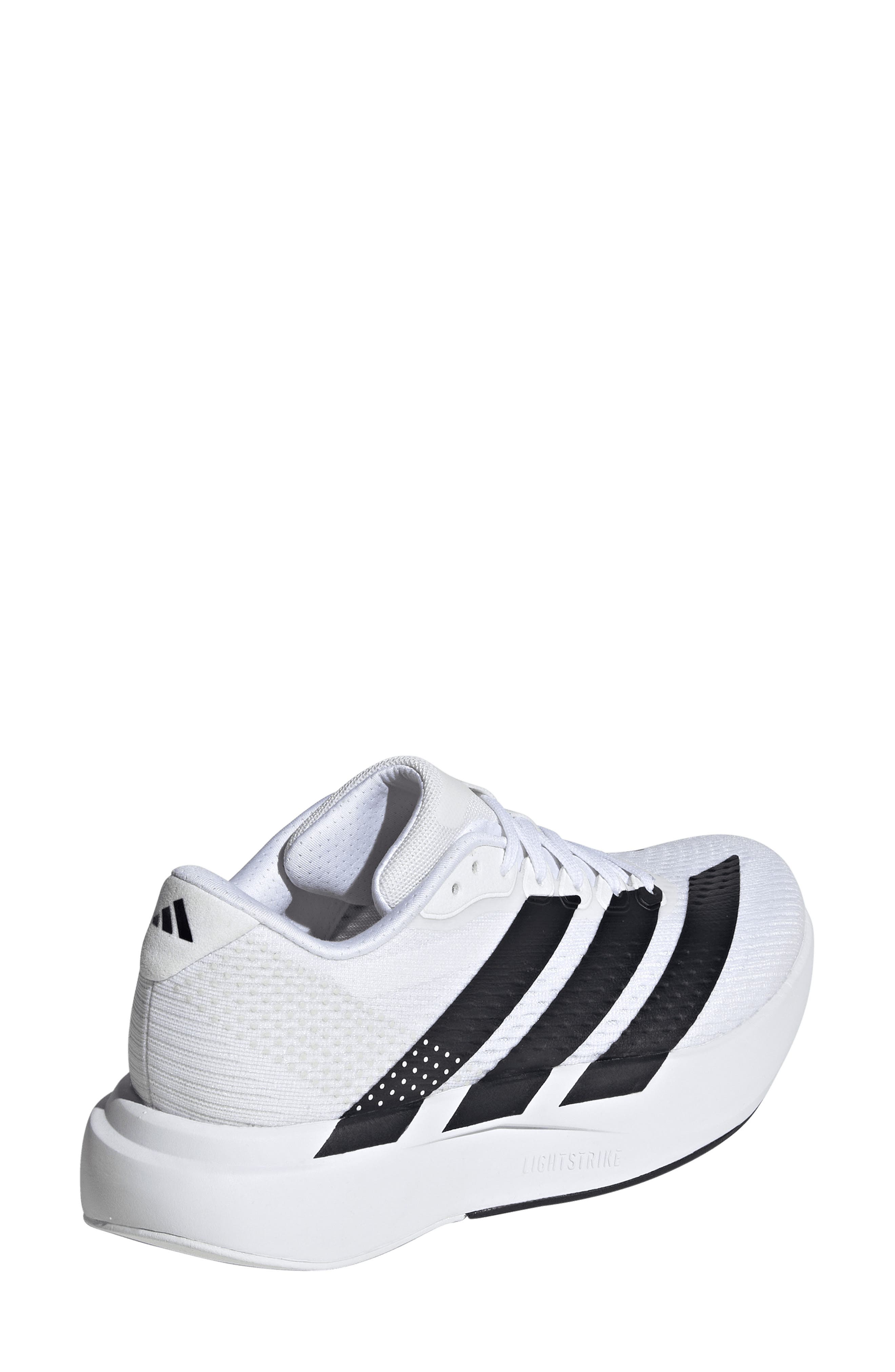Adizero Pacer Running Sneaker, Alternate, color, WHITE/ BLACK/ CRYSTAL WHITE