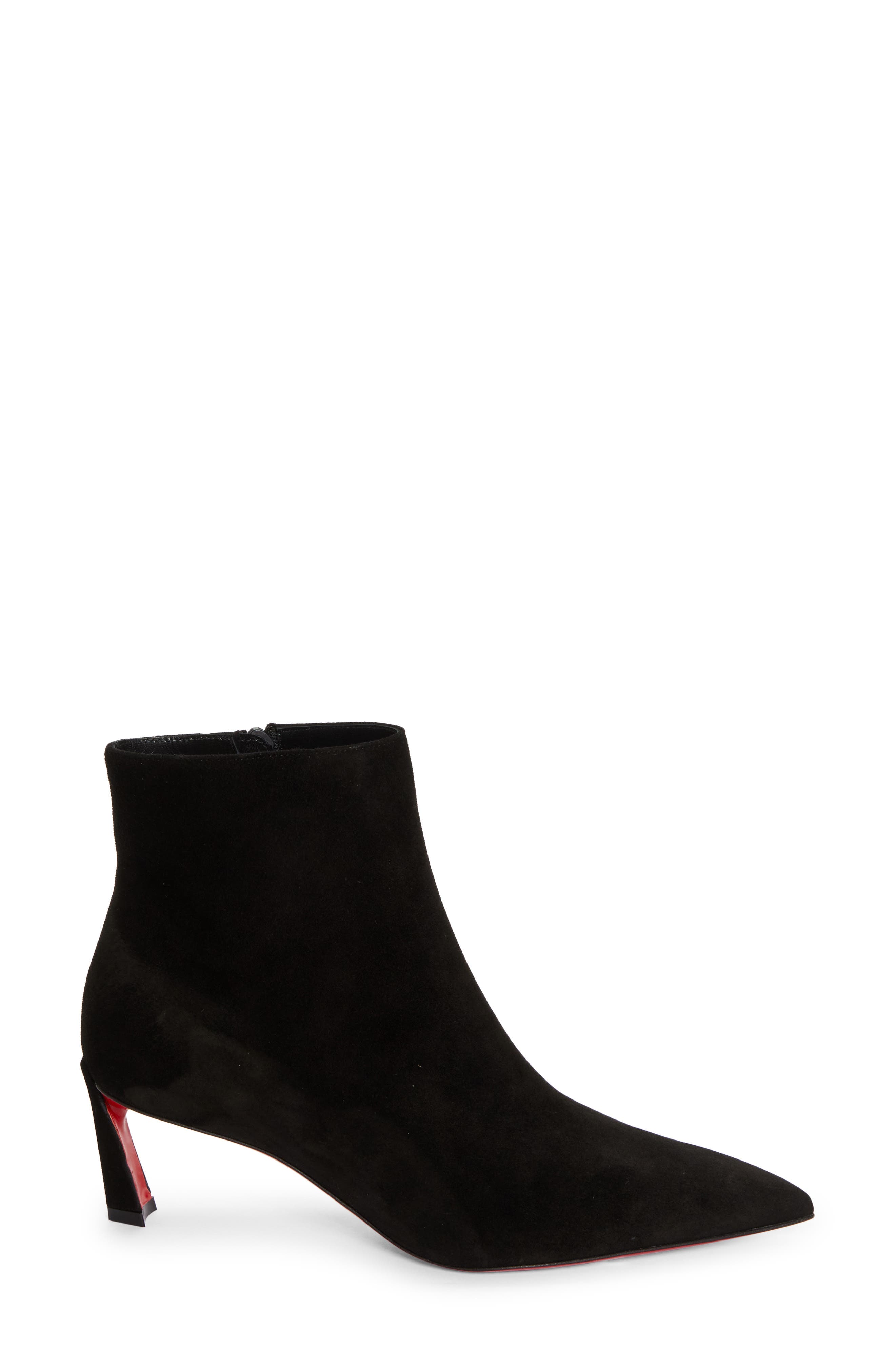 Christian Louboutin Condora Pointed Toe Bootie, Alternate, color, Black
