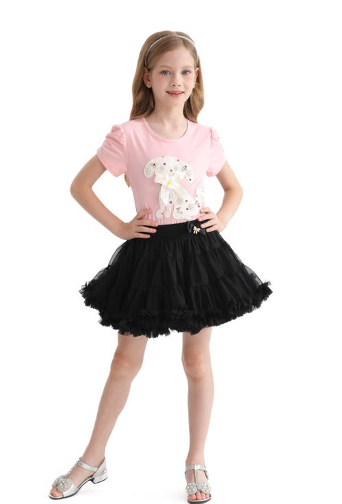 Mimi Tutu Puppy-appliqué T-shirt In Pink