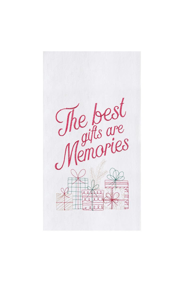 C&F Home Gifts Are Memories Embroidered Flour Sack Cotton Kitchen Towel, Main, color,