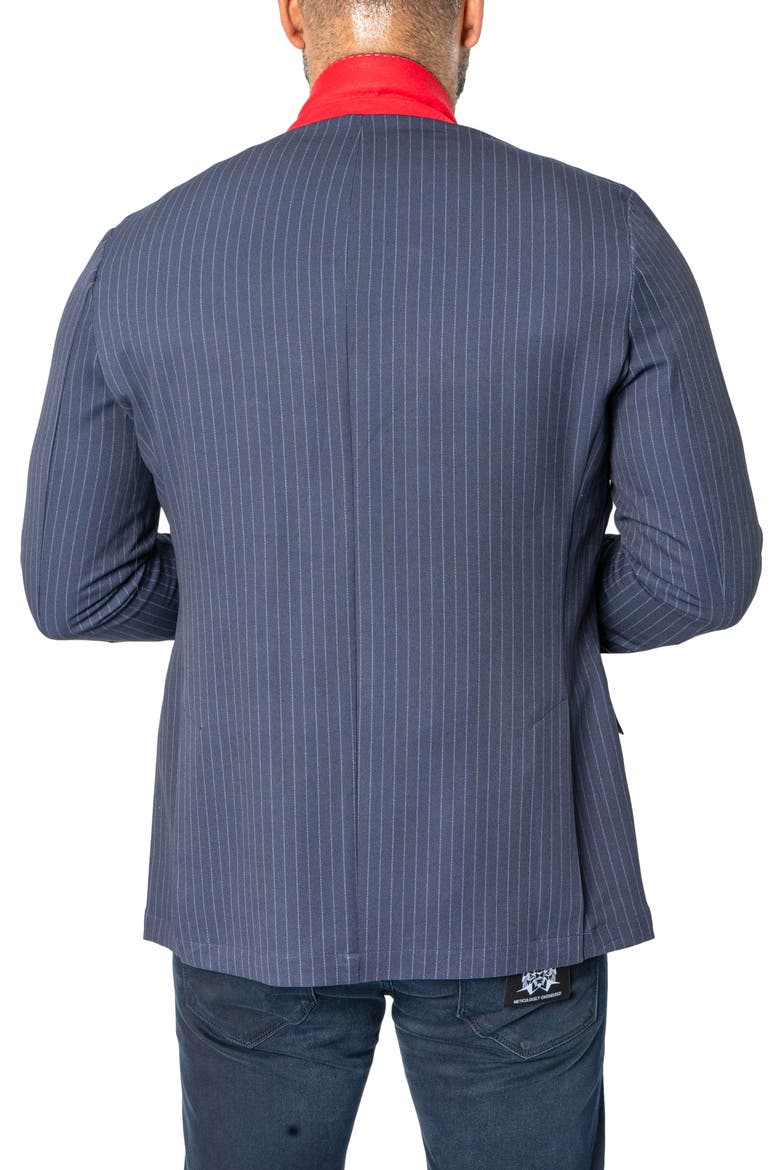Descartes Unconstructed Pinstripe Capone Blue Blazer, Alternate, color, BLUE