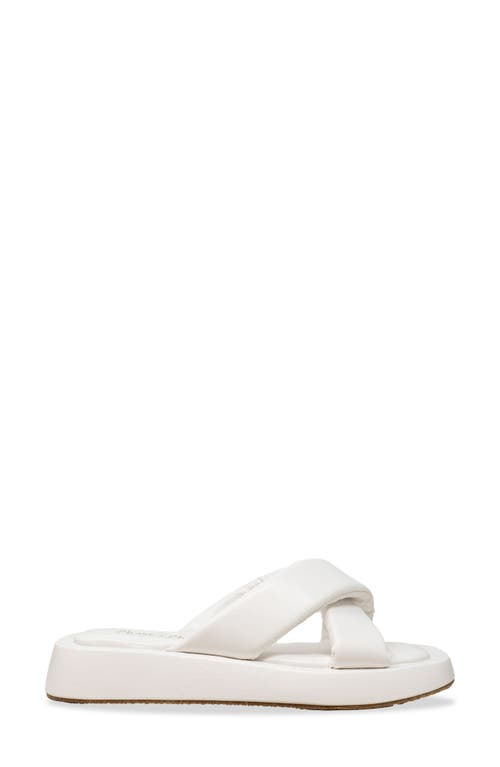 CHASE & CHLOE CHASE AND CHLOE CROSSOVER FLATFORM SLIDE SANDAL 
