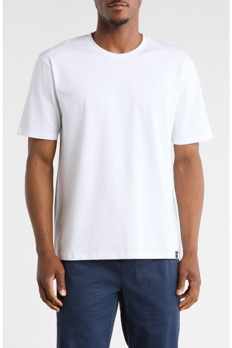 Oversize Stretch Cotton T-Shirt, Main, color, WHITE