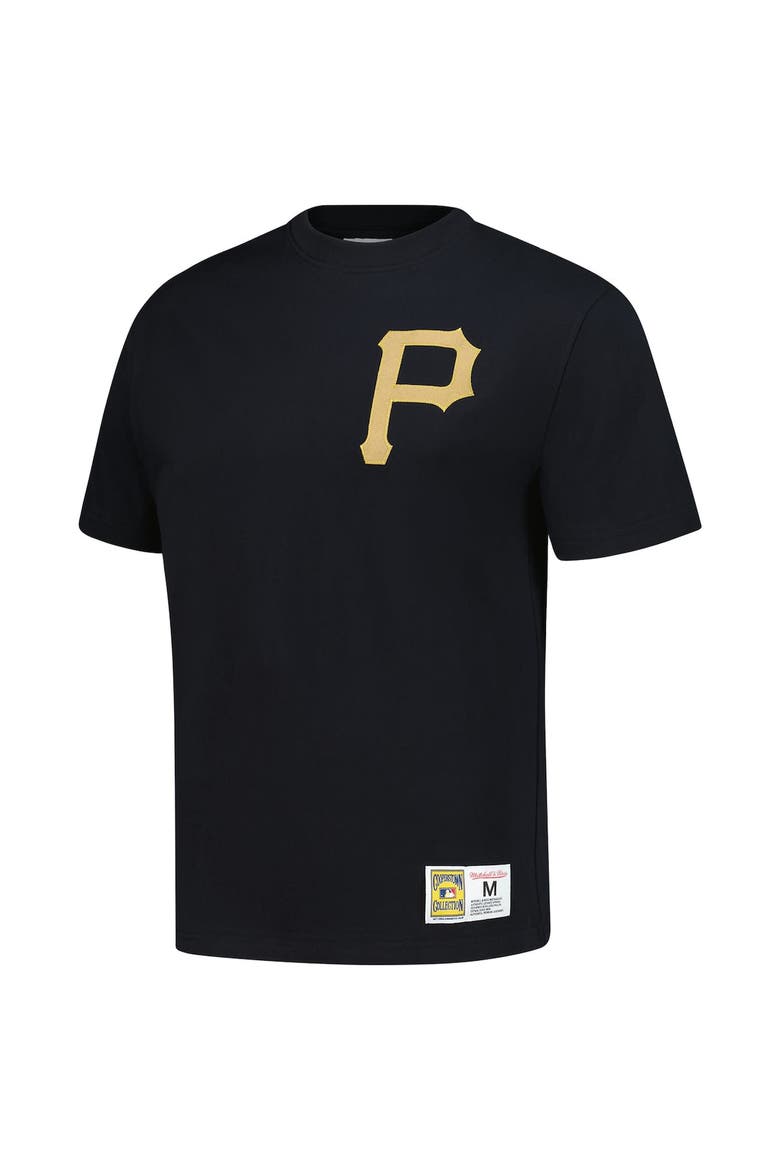 Men's Mitchell & Ness Roberto Clemente Black Pittsburgh Pirates Legends Collection Vintage Logo T-Shirt, Alternate, color, Black