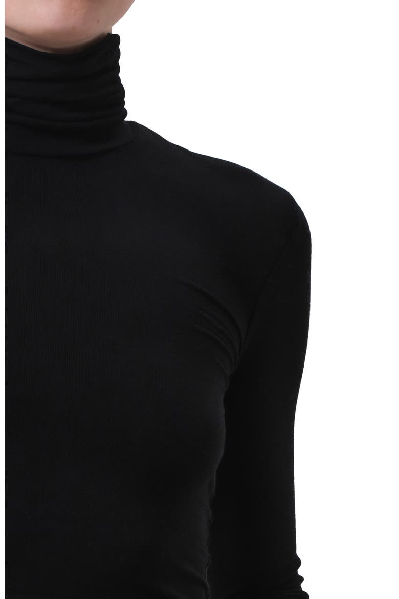 Caradene Scrunch Turtleneck, Alternate, color, BLACK