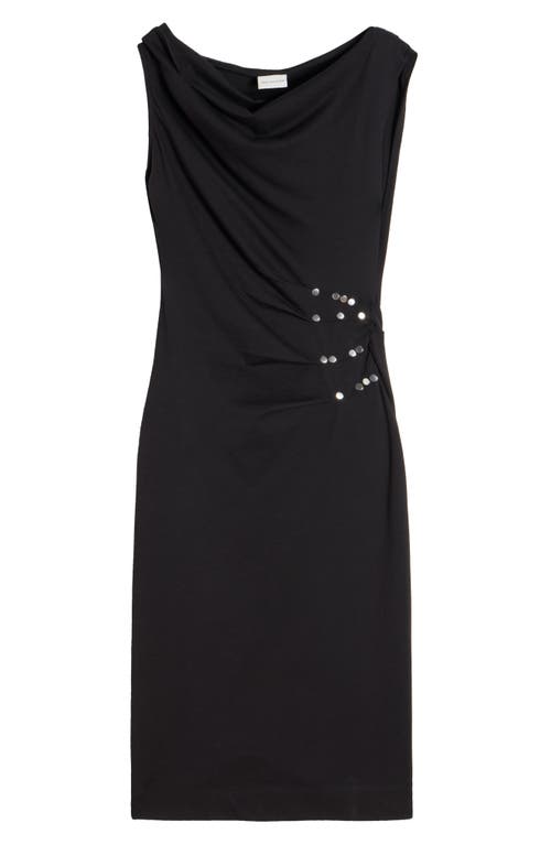 Dries Van Noten Embellished One-shoulder Cotton Knit Dress In Black