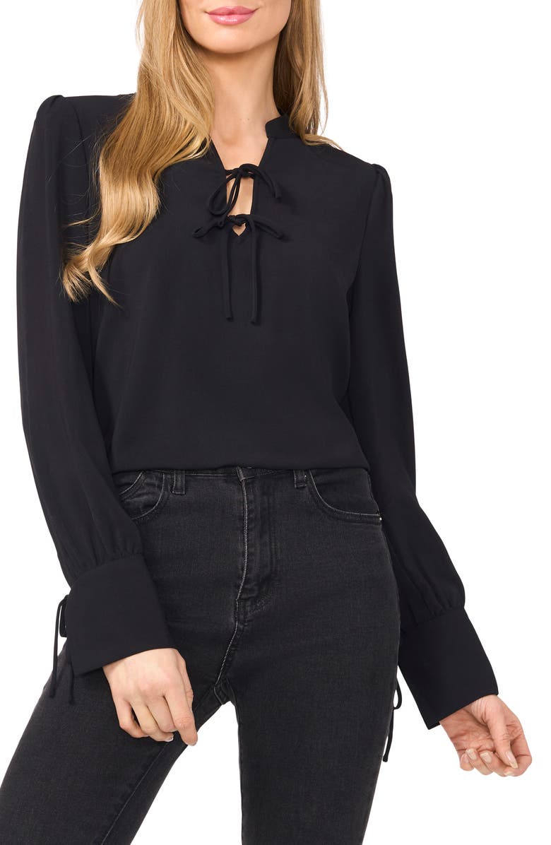 CeCe Tie Bow Long Sleeve Top, Main, color, 