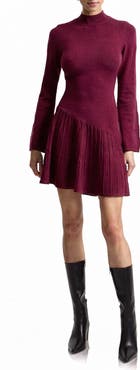Avec Les Filles Long Sleeve Sweater Dress