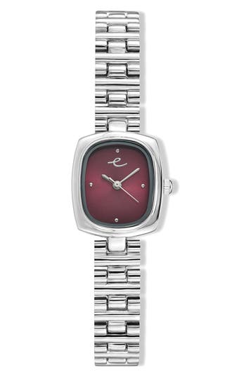 Ettika Square Dial Bracelet Watch, 20mm X 23mm In Metallic