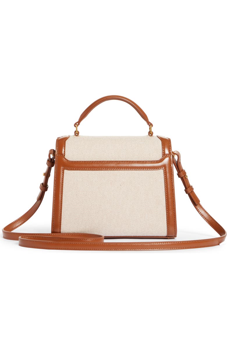 Saint Laurent Mini Cassandra Linen Top Handle Bag, Alternate, color,