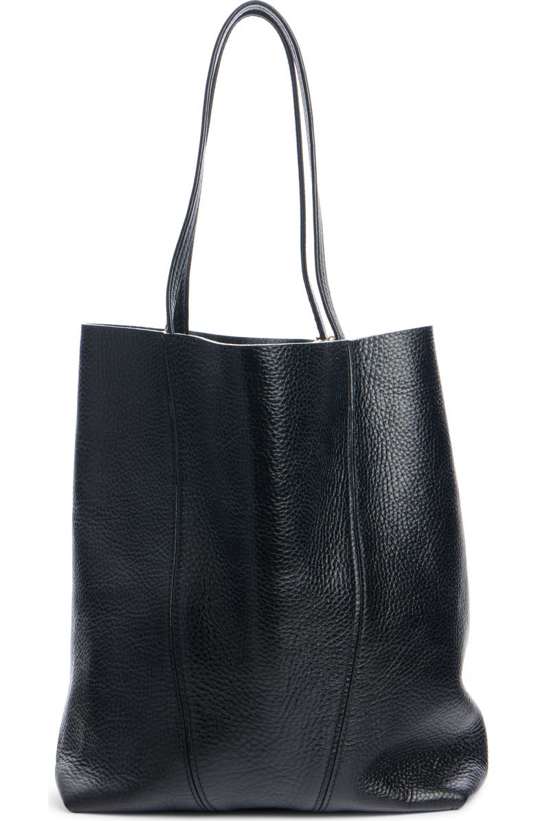 Chloé Spin Leather Tote, Alternate, color, 001 Black