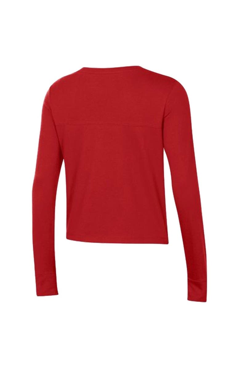 Under Armour Women's Under Armour Red Wisconsin Badgers Vault Cropped Long Sleeve T-Shirt, Alternate, color, Red