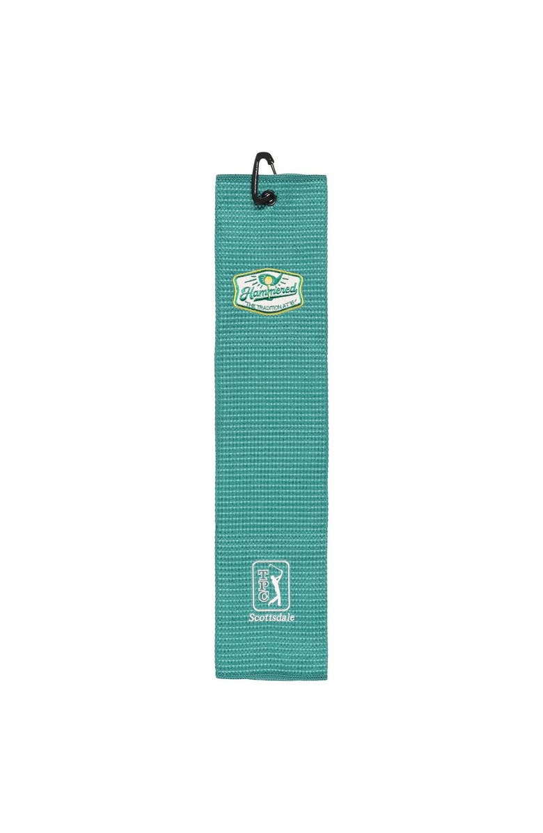 Dynamic Brands Green WM Phoenix Open Hammered Microscrubber Golf Towel, Main, color, Green