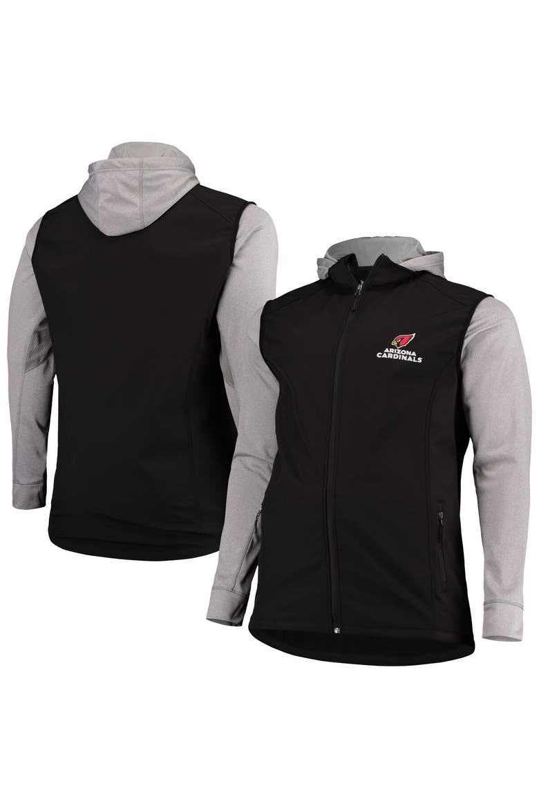 Men's Dunbrooke Black/Gray Arizona Cardinals Big & Tall Alpha Full-Zip Hoodie Jacket, Main, color, Black