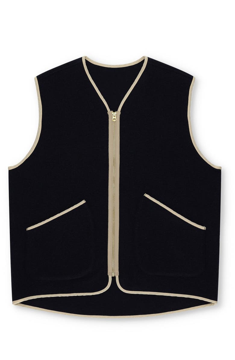 Fortela Wool Vest, Main, color, Navy Blue