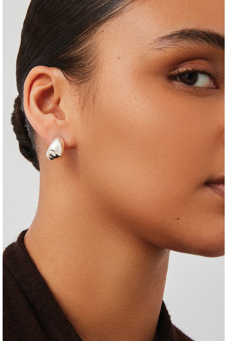 Nelle Small Hoop Earrings, Alternate, color, HIGH POLISH SILVER