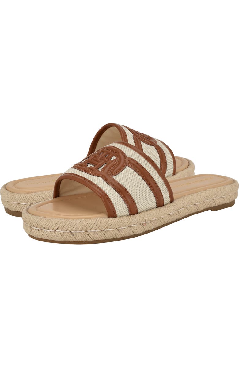 Tommy Hilfiger Hadjea Espadrille Slide Sandal, Alternate, color, Natural/ British Tan