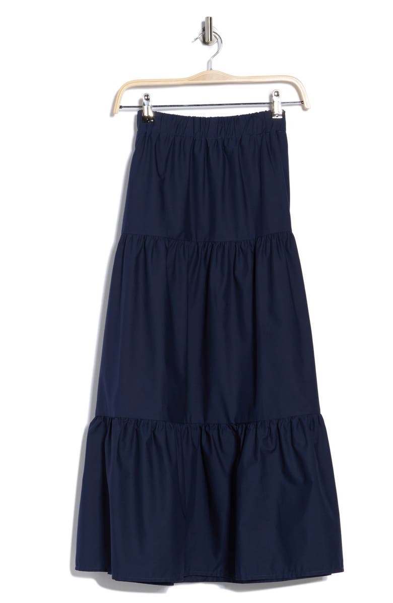 Sanctuary Tiered Cotton Poplin Skirt, Alternate, color, Blue Violet