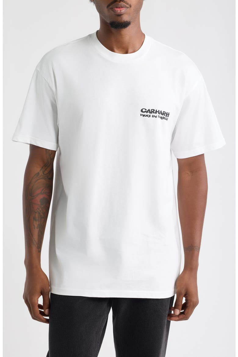 Cubist Organic Cotton Graphic Jersey T-Shirt, Main, color, WHITE
