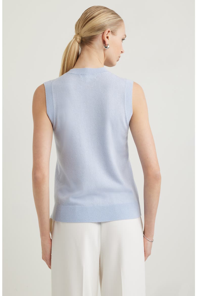 Sleeveless Cashmere Sweater, Alternate, color, BLUE ZEN