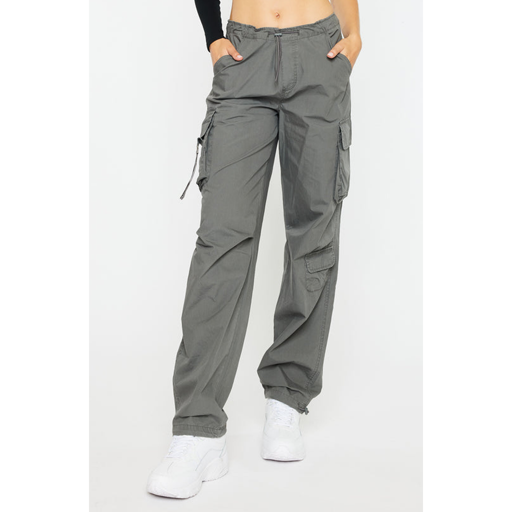 KanCan Nataly High Rise Relaxed Cargo Pants in Olive at Nordstrom, Size X-Large