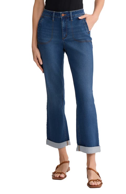 Jones New York Lexington Girlfriend Straight Leg Jeans (Phoenix Wash) (Regular & Plus)