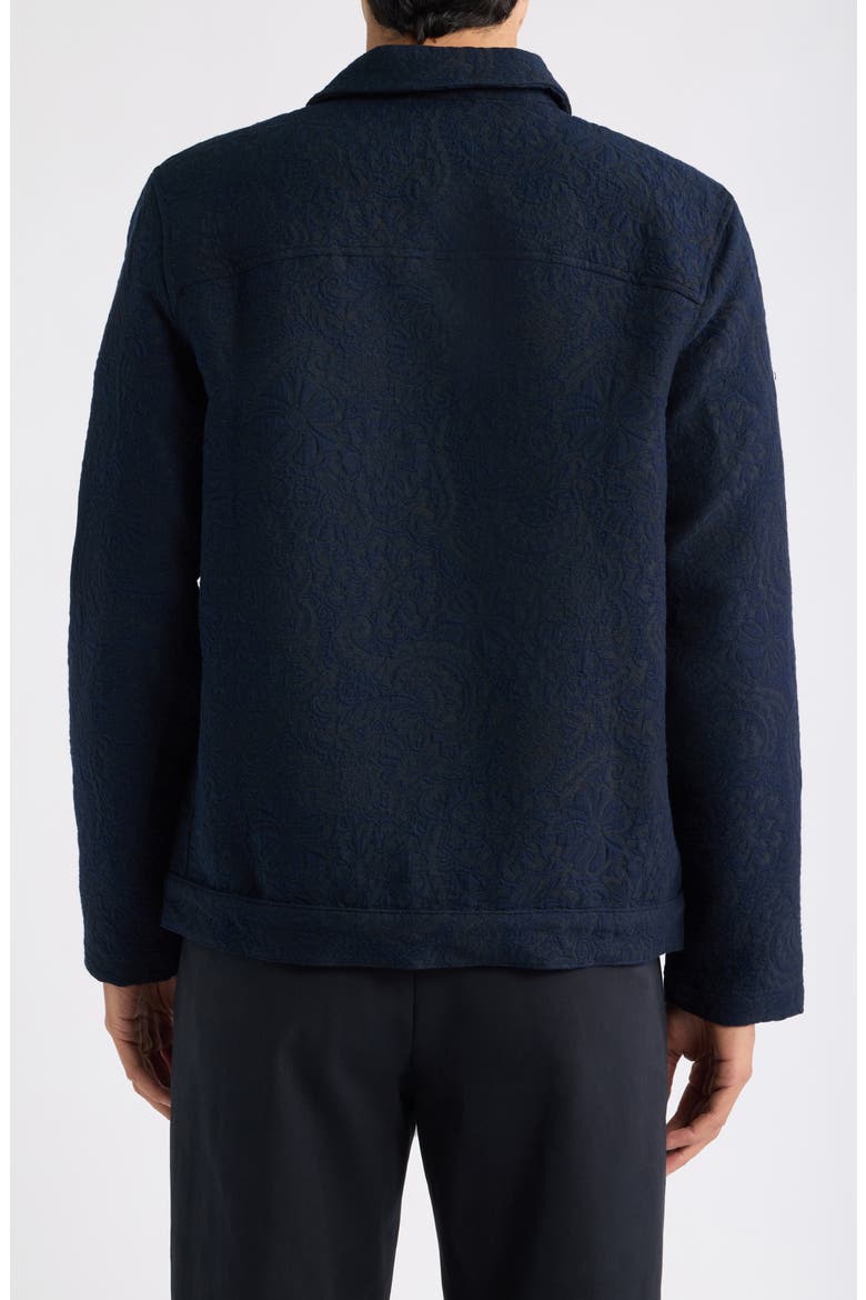 Iggy Jacquard Shirt Jacket, Alternate, color, NAVY/ BLACK