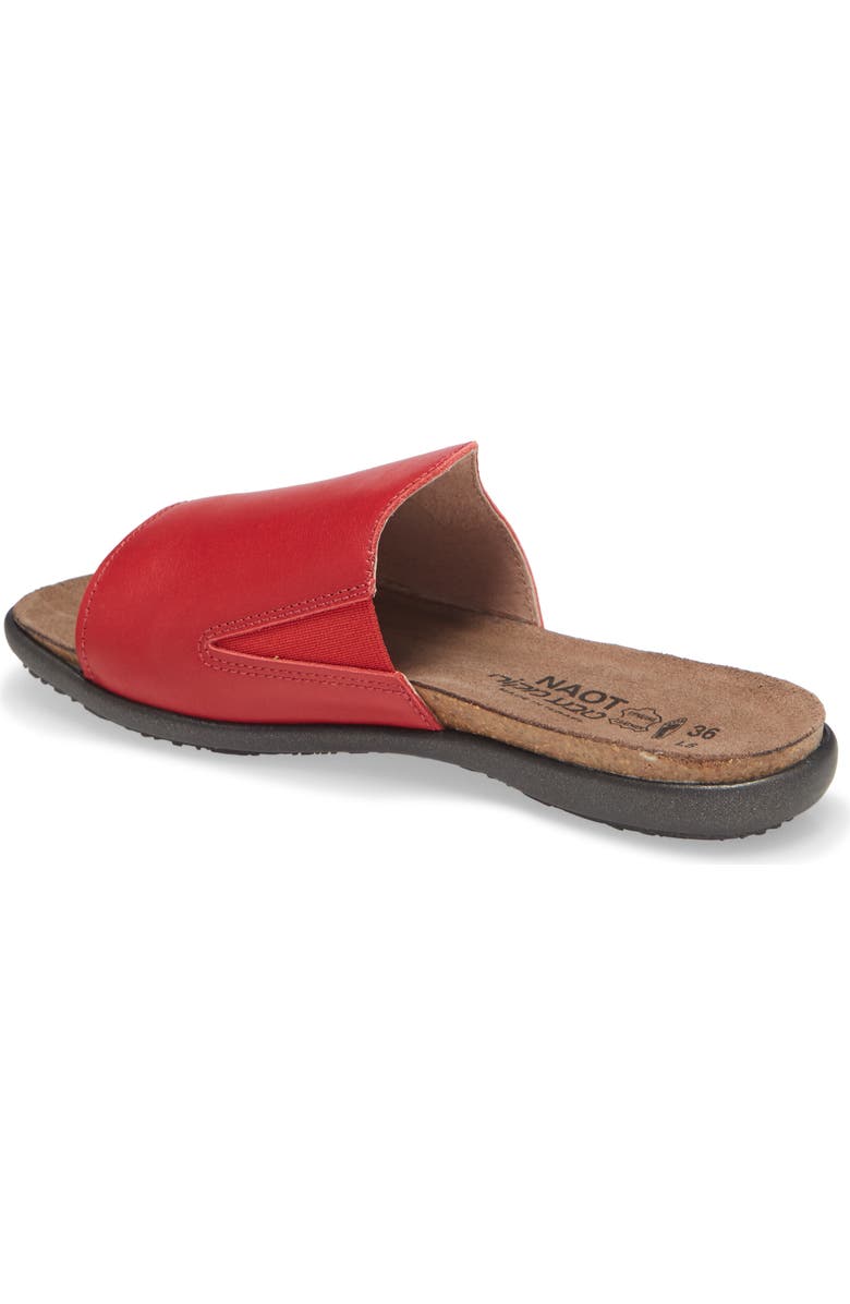 Naot Skylar Slide Sandal, Alternate, color, Kiss Red Leather