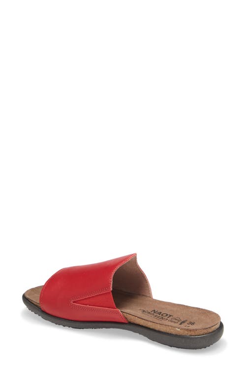 Naot Skylar Slide Sandal In Kiss Red Leather