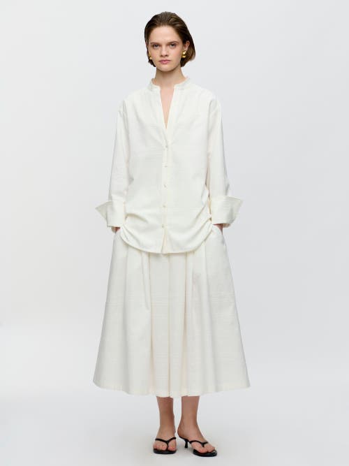 Callas Milano Corsica Striped Cotton Shirt In White