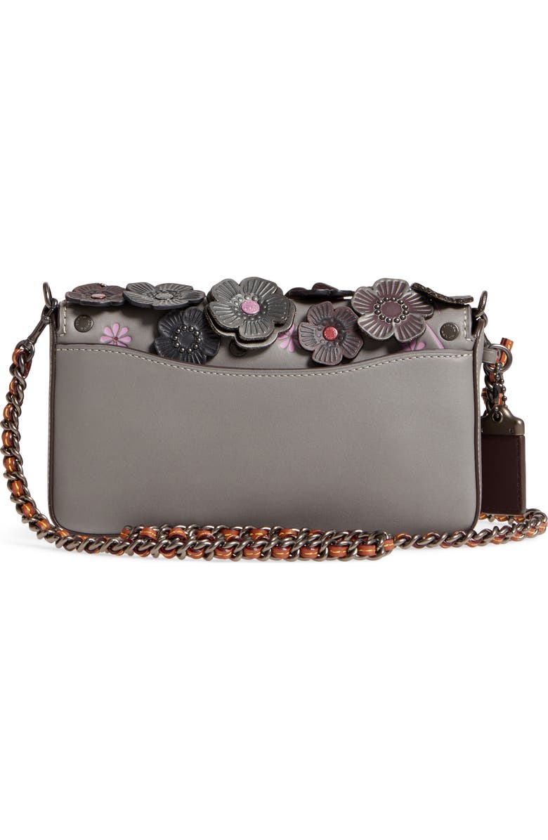 COACH 1941 'Dinky' Flower Appliqué Leather Crossbody Bag, Alternate, color,