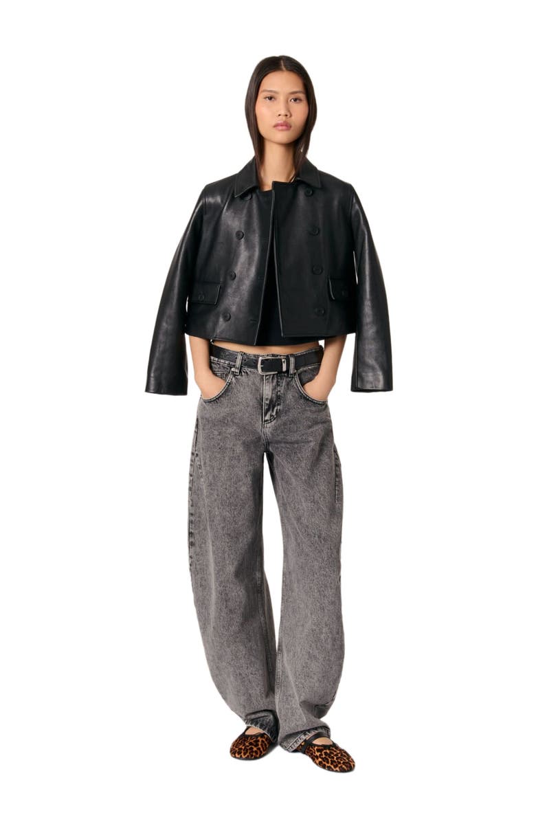 maje Oversized balloon jean, Main, color, 