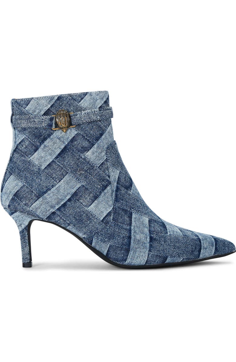 Kurt Geiger London Kensington Denim Flexi Pointed Toe Bootie, Main, color,
