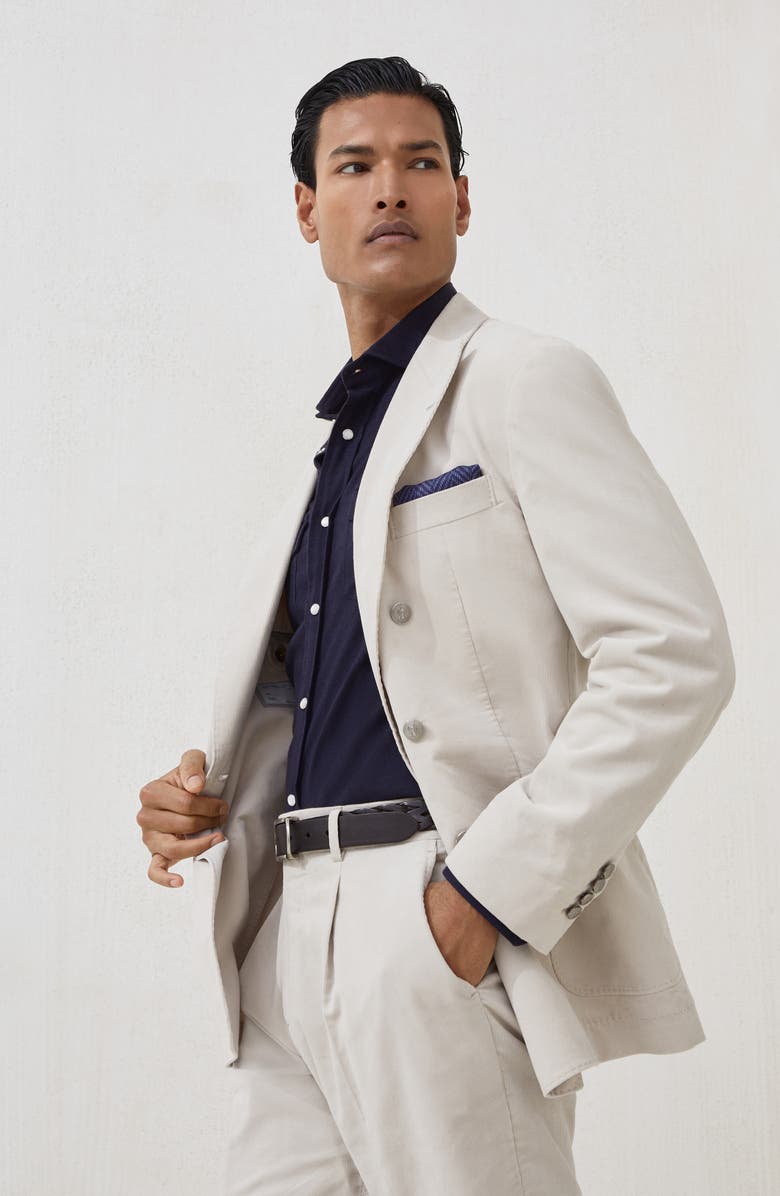 Brunello Cucinelli One-and-a-half breasted blazer, Alternate, color, Ivory