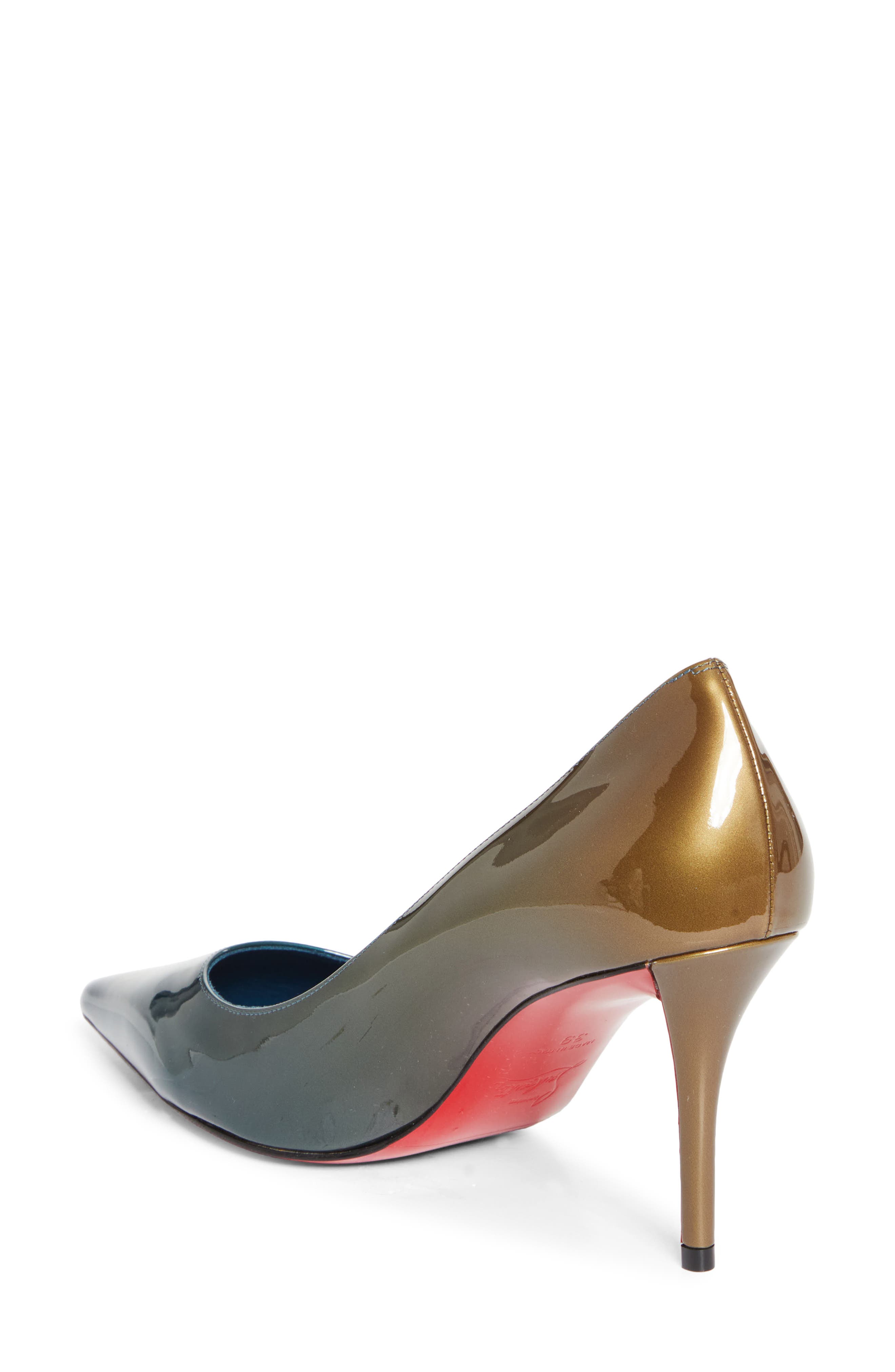 Christian Louboutin Miss Z Pointed Toe Pump, Alternate, color, Last Night/ Bronzo