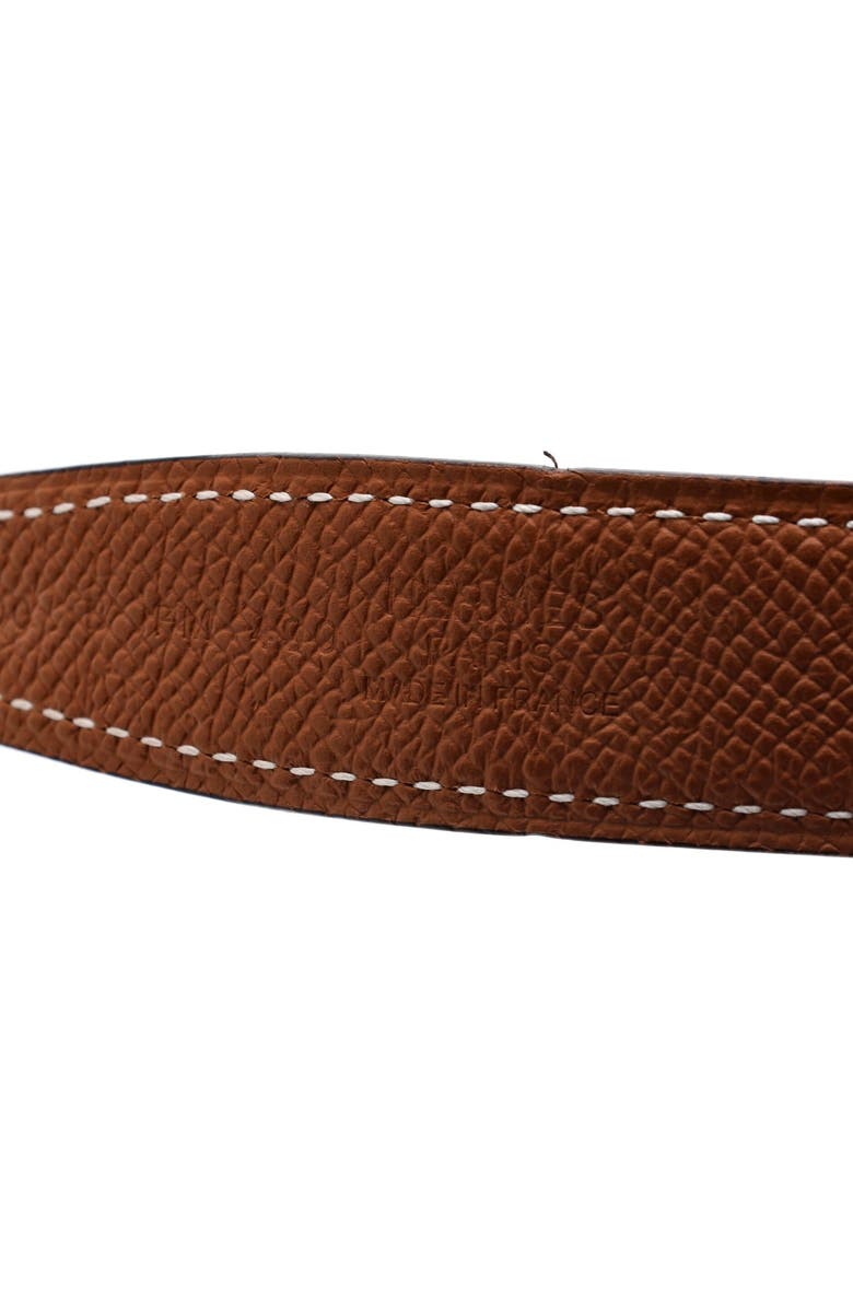 Pre-Owned Hermes Constance Reversible Belt Leather Thin, Alternate, color, Brown