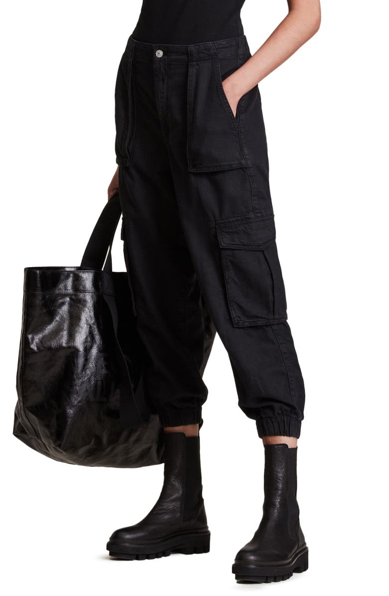 AllSaints Frieda Denim Crop Pants, Alternate, color, 