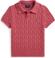 Polo Ralph Lauren Kids' Cable Short Sleeve Cotton Sweater